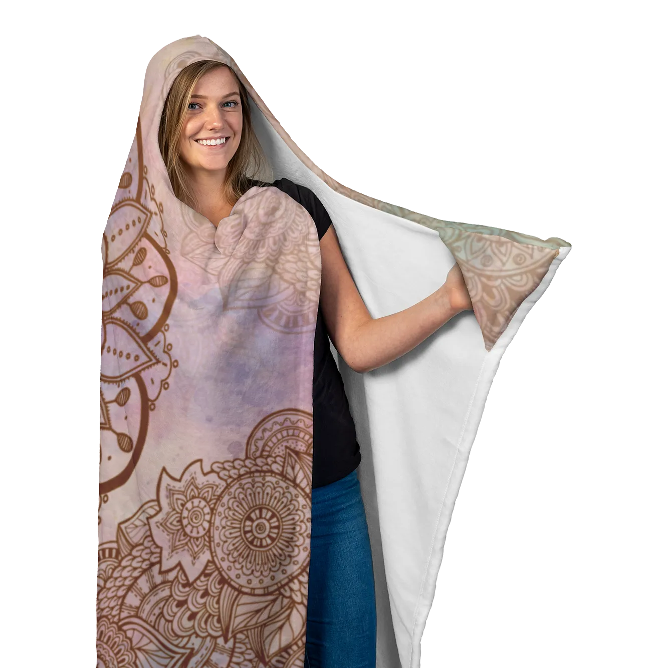 Wonderful Bohemian Life Hooded Blanket